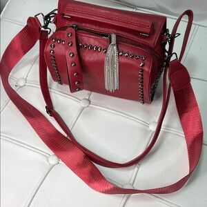 Red Studded Women's Bag